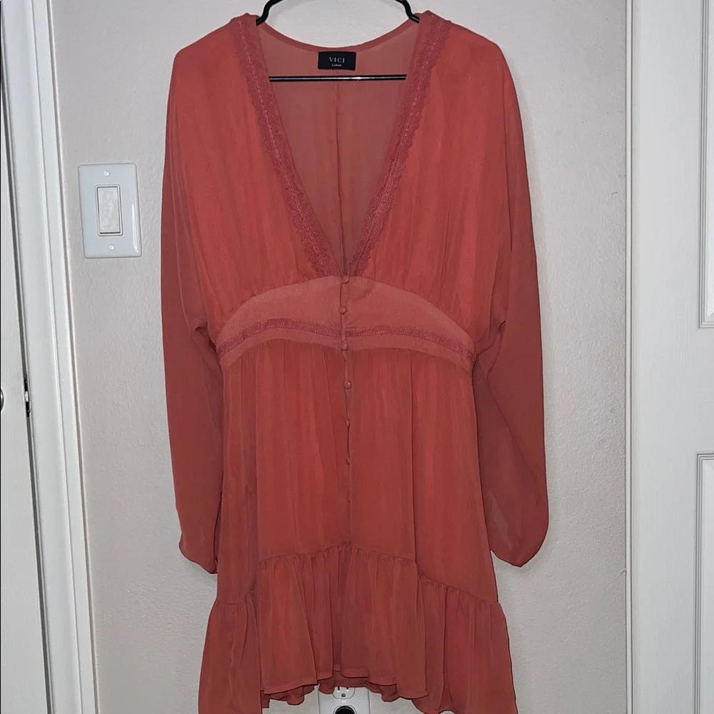 Vici Long Sleeve Dress - Picture 1 of 13